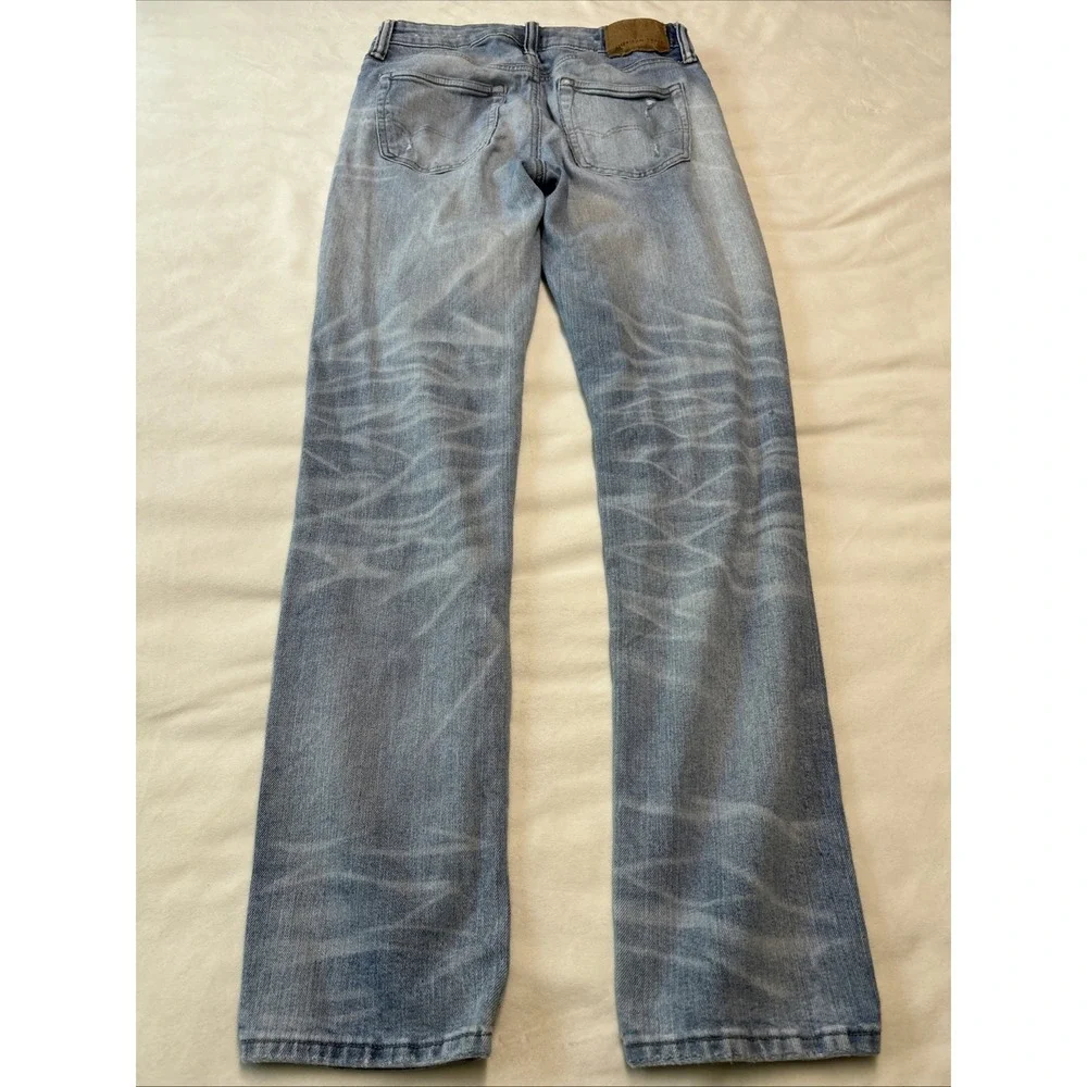 American Eagle Men's AirFlex Skinny Jeans 30x34 Distressed Next Level Denim